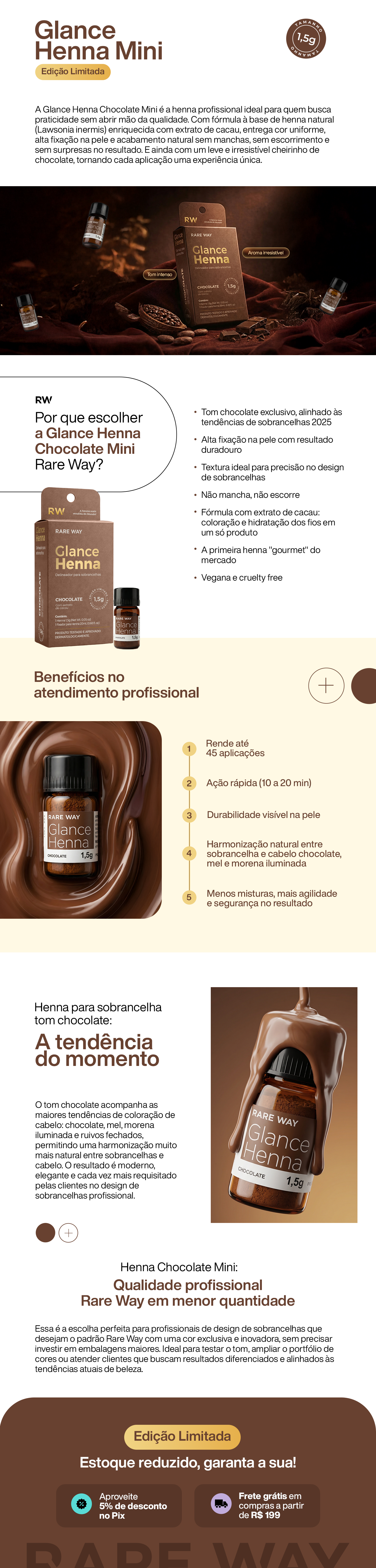 Glance Henna Mini Chocolate 1,5g - Rare Way