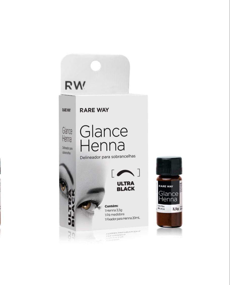 Henna para Sobrancelhas Glance Ultra Black 3,5g - Rare Way